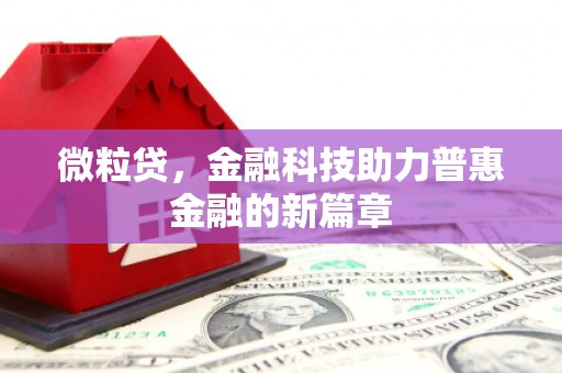 民雄微粒贷，金融科技助力普惠金融的新篇章