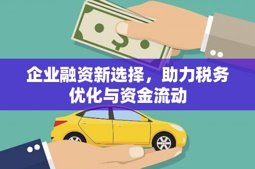 民雄企业融资新选择，助力税务优化与资金流动