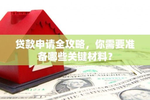 民雄贷款申请全攻略，你需要准备哪些关键材料？
