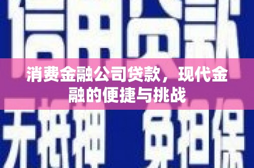 民雄消费金融公司贷款，现代金融的便捷与挑战