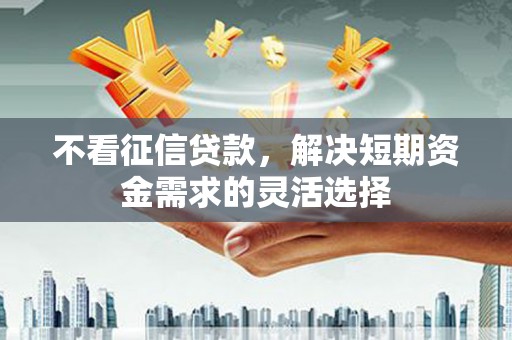 民雄不看征信贷款，解决短期资金需求的灵活选择