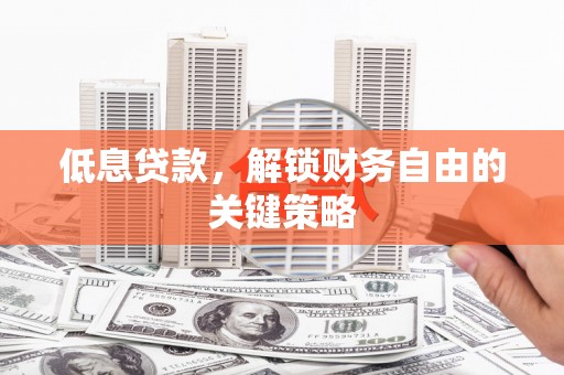 民雄低息贷款，解锁财务自由的关键策略