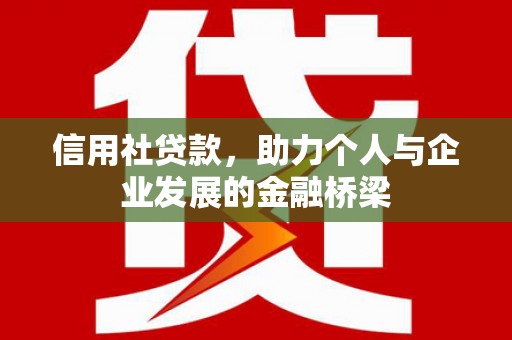 民雄信用社贷款，助力个人与企业发展的金融桥梁