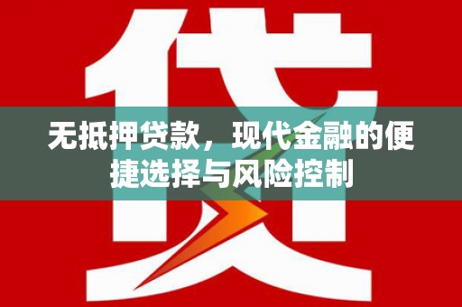 民雄无抵押贷款，现代金融的便捷选择与风险控制