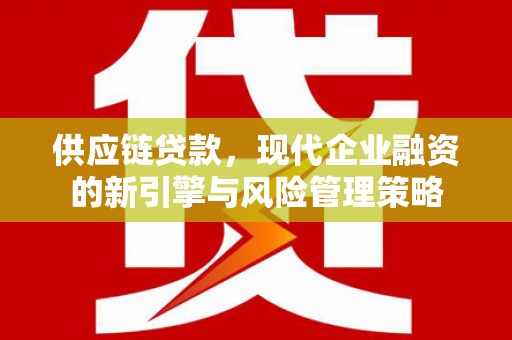民雄供应链贷款，现代企业融资的新引擎与风险管理策略
