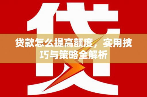 民雄贷款怎么提高额度，实用技巧与策略全解析