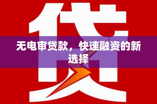 民雄无电审贷款，快速融资的新选择