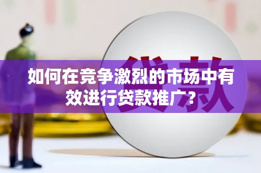 民雄如何在竞争激烈的市场中有效进行贷款推广？