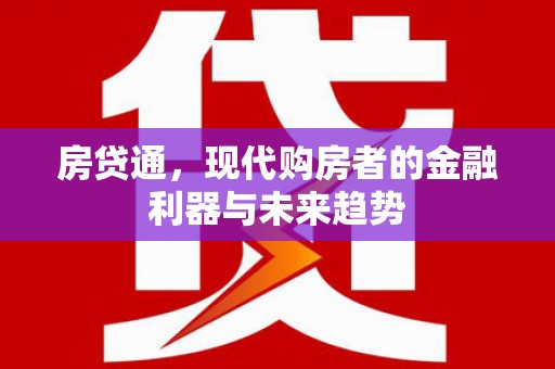 民雄房贷通，现代购房者的金融利器与未来趋势