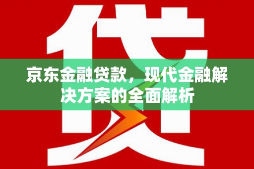 民雄京东金融贷款，现代金融解决方案的全面解析