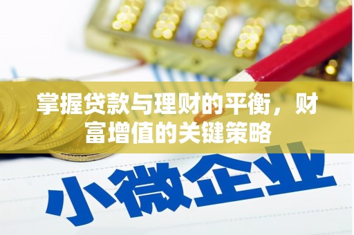 民雄掌握贷款与理财的平衡，财富增值的关键策略