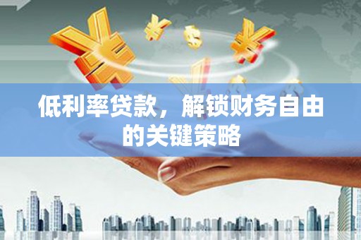 民雄低利率贷款，解锁财务自由的关键策略