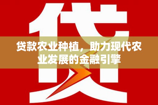 民雄贷款农业种植，助力现代农业发展的金融引擎