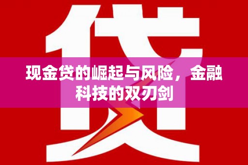 民雄现金贷的崛起与风险，金融科技的双刃剑