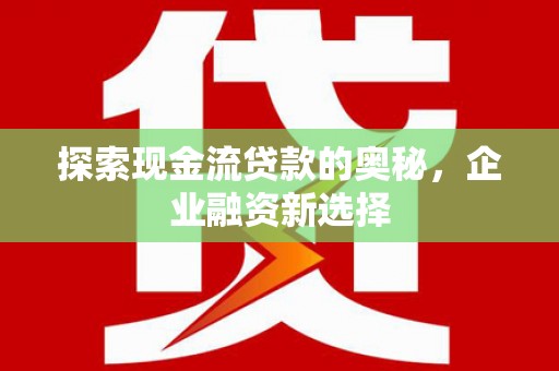 民雄探索现金流贷款的奥秘，企业融资新选择