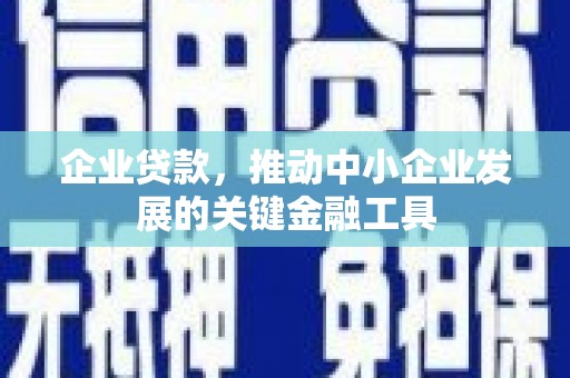 民雄企业贷款，推动中小企业发展的关键金融工具