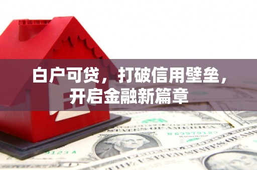 民雄白户可贷，打破信用壁垒，开启金融新篇章