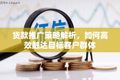 民雄贷款推广策略解析，如何高效触达目标客户群体