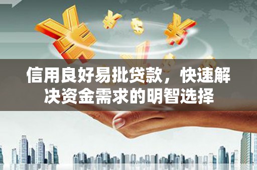 民雄信用良好易批贷款，快速解决资金需求的明智选择
