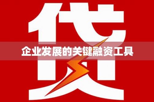 民雄企业发展的关键融资工具