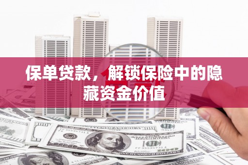 民雄保单贷款，解锁保险中的隐藏资金价值