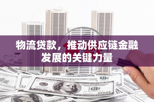 民雄物流贷款，推动供应链金融发展的关键力量