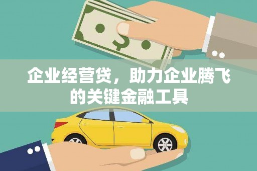 民雄企业经营贷，助力企业腾飞的关键金融工具