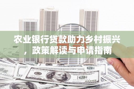 民雄农业银行贷款助力乡村振兴，政策解读与申请指南