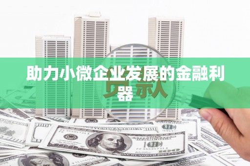 民雄助力小微企业发展的金融利器