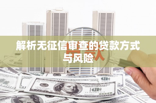 民雄解析无征信审查的贷款方式与风险