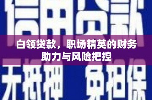 民雄白领贷款，职场精英的财务助力与风险把控